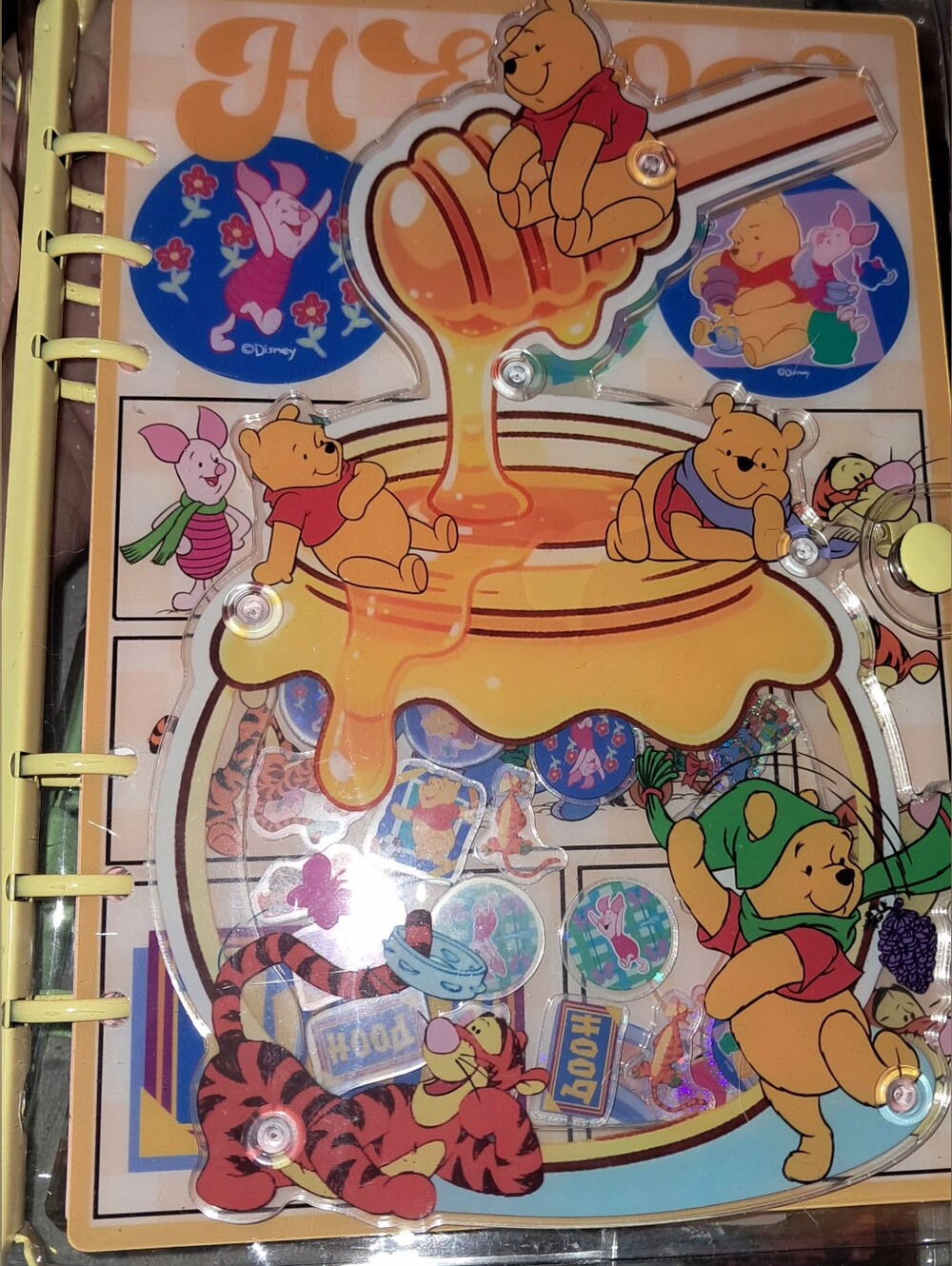 New! A5 Winnie The Pooh Acrylic Shaker Notebook With Paper